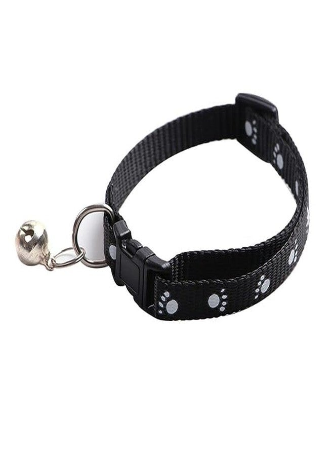 Pups&Pets Nylon Collar Leash Set Printed Adjustable, Daily Use Walking and Training with 10 MM - Black - Image 2